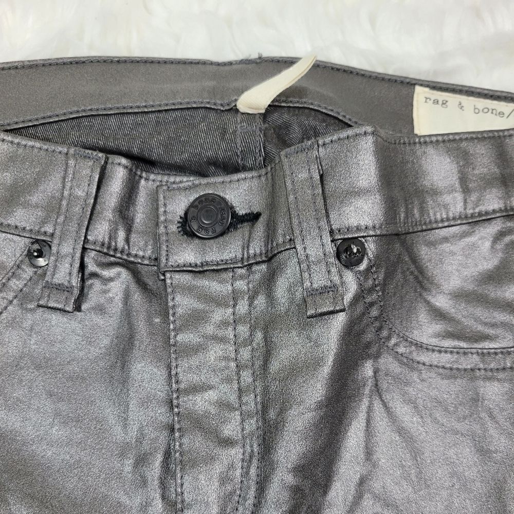 Rag & Bone Leggings Womens Size 29 Metallic Silver